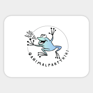 Animal Party Kiki - Blue Sticker